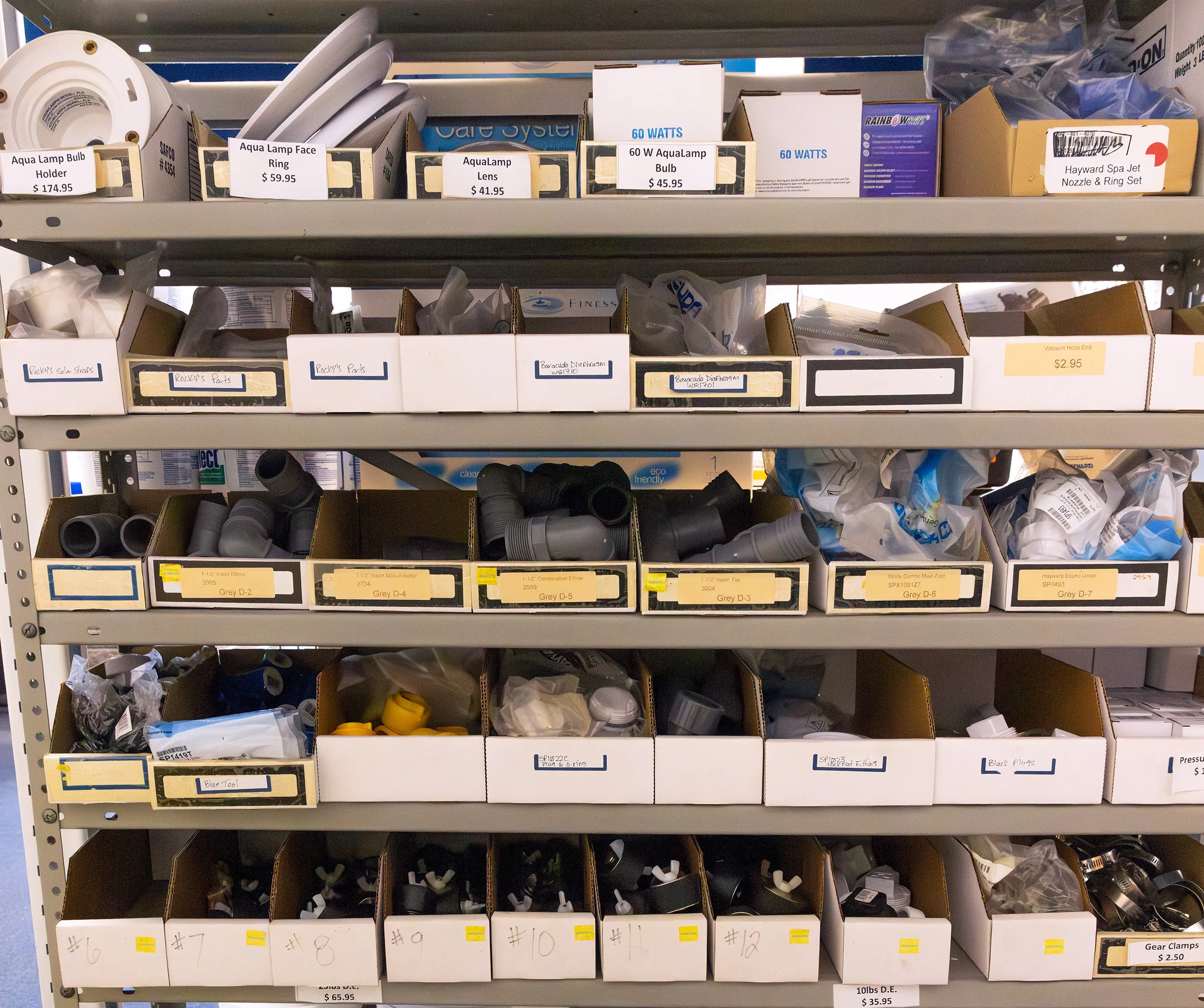 Plumbing fittings, connectors, and sealants at the Aquascapes Store