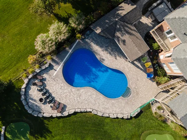 Custom Taromina pool — Aquascapes Waterloo Region