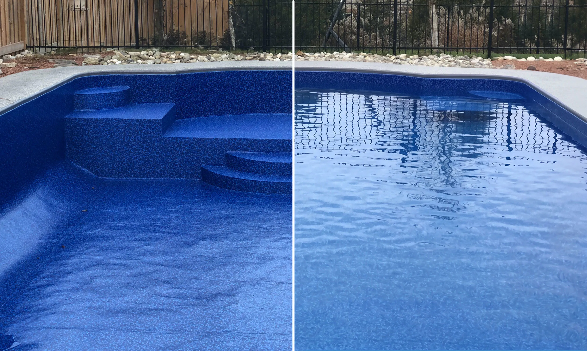 Pool liner replacement completed with HD Electric liner by Poolwerx, Waterloo Region