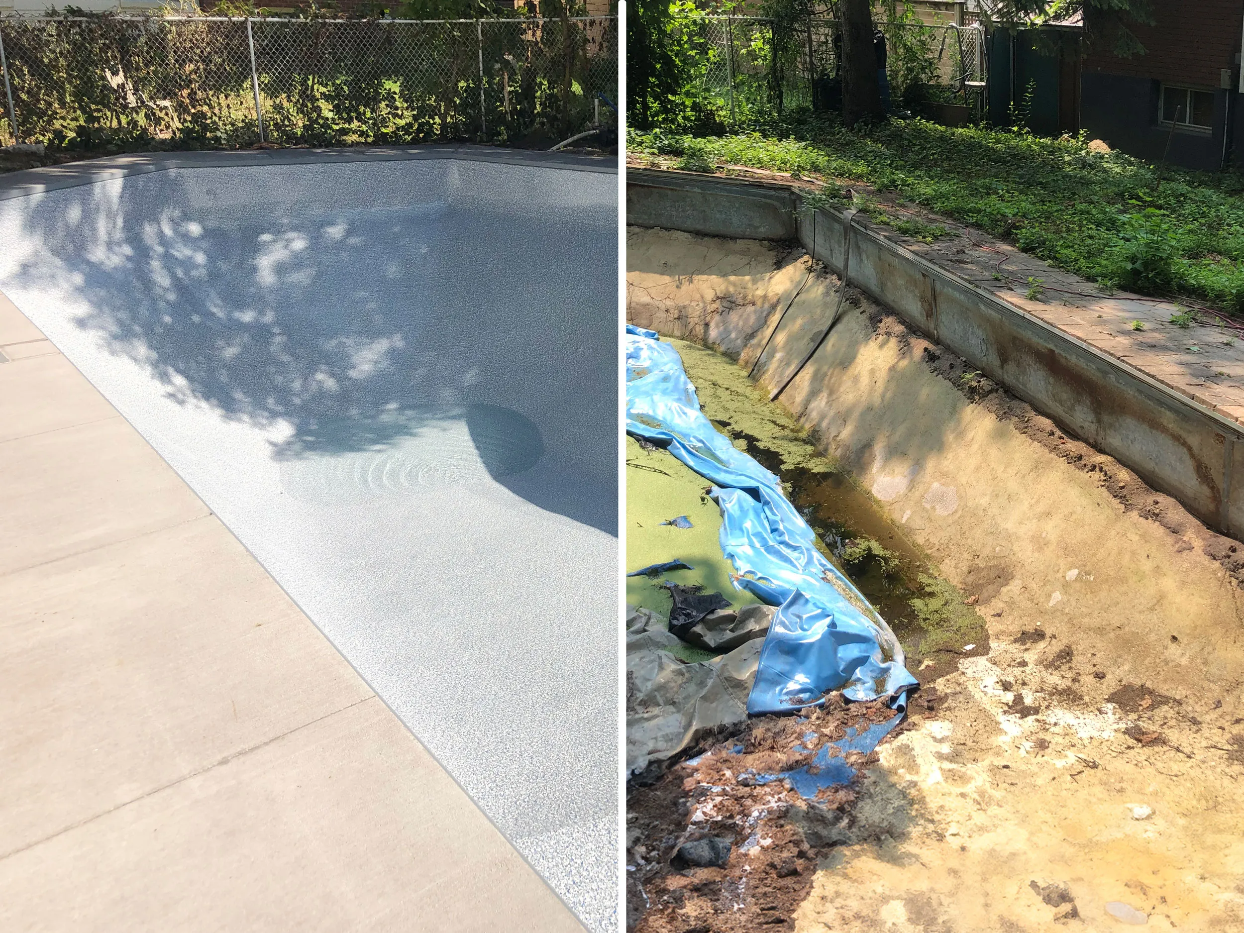 Pool renovation in progress — Aquascapes Recreational Contractors, Waterloo Region